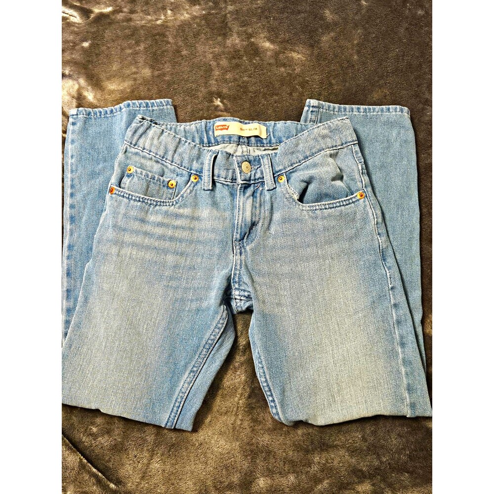 Levi's 500 Series Men's Slim Fit Light Wash Blue Stretch Denim Jeans Size 10Reg